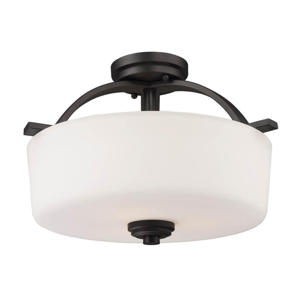 3 Light Semi Flush