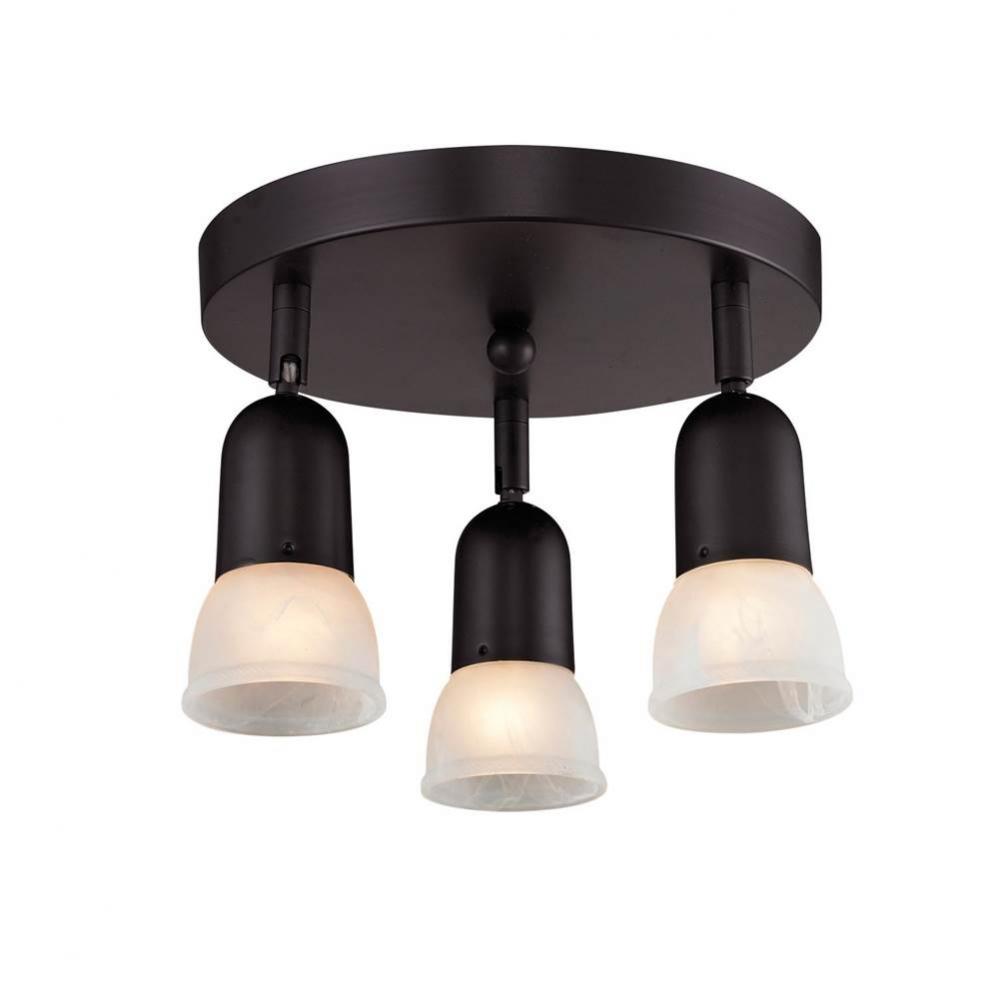 3 Light Semi Flush