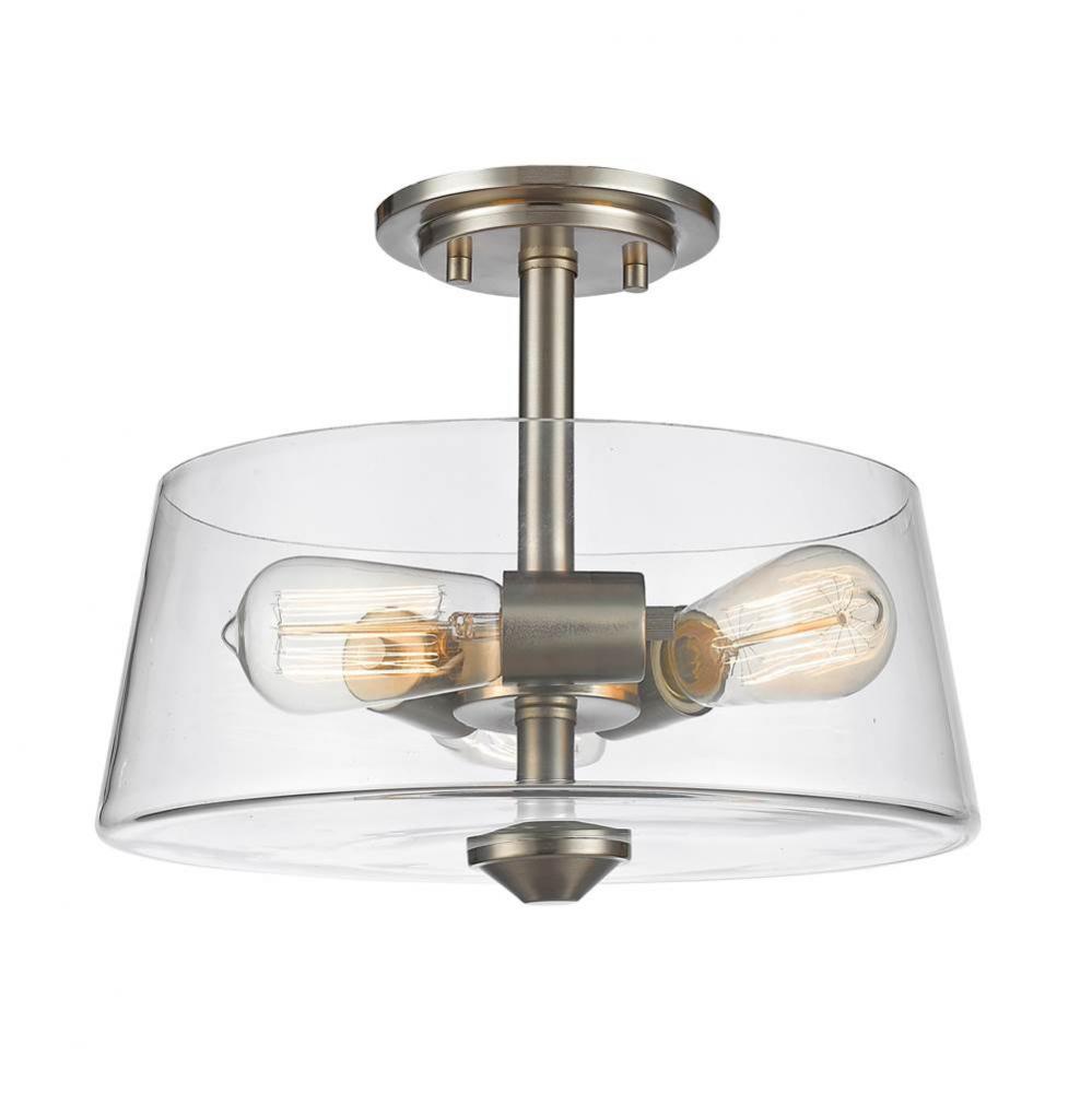 3 Light Semi Flush