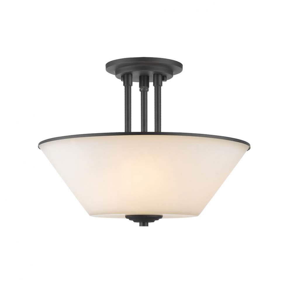 3 Light Semi Flush