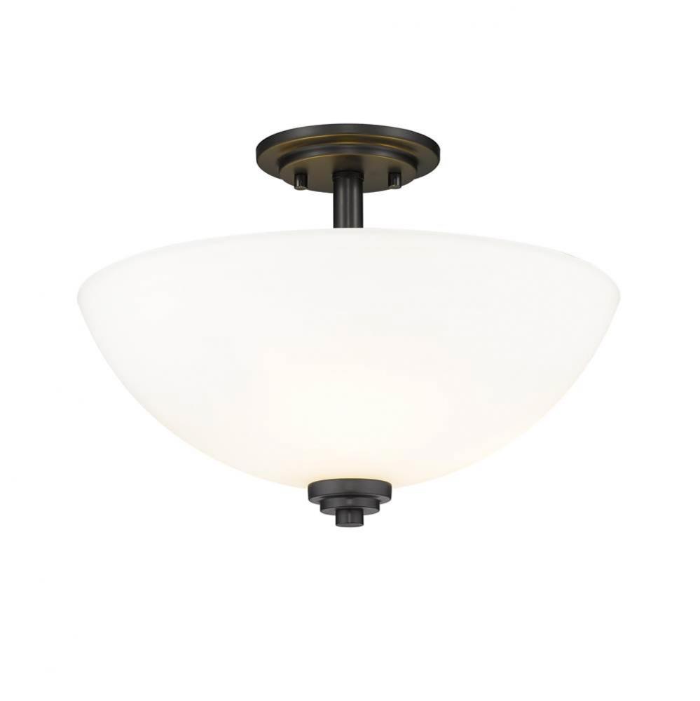 3 Light Semi Flush