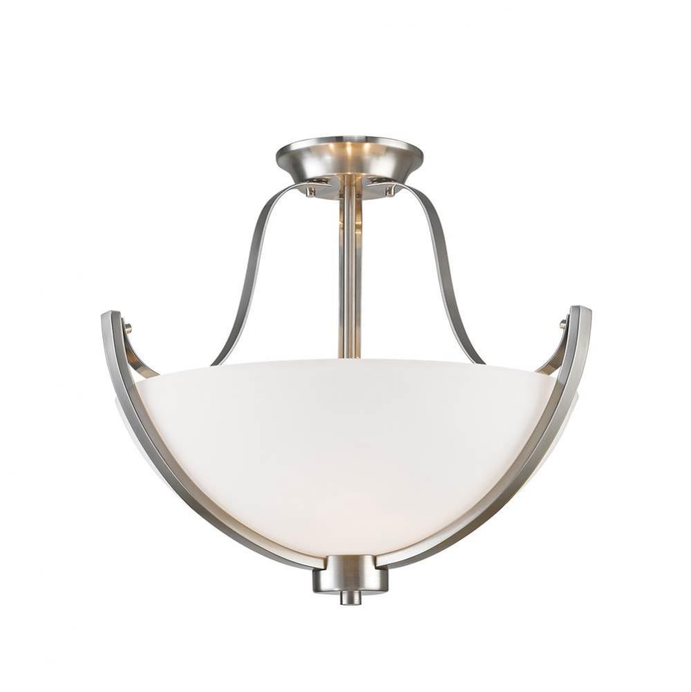 3 Light Semi Flush