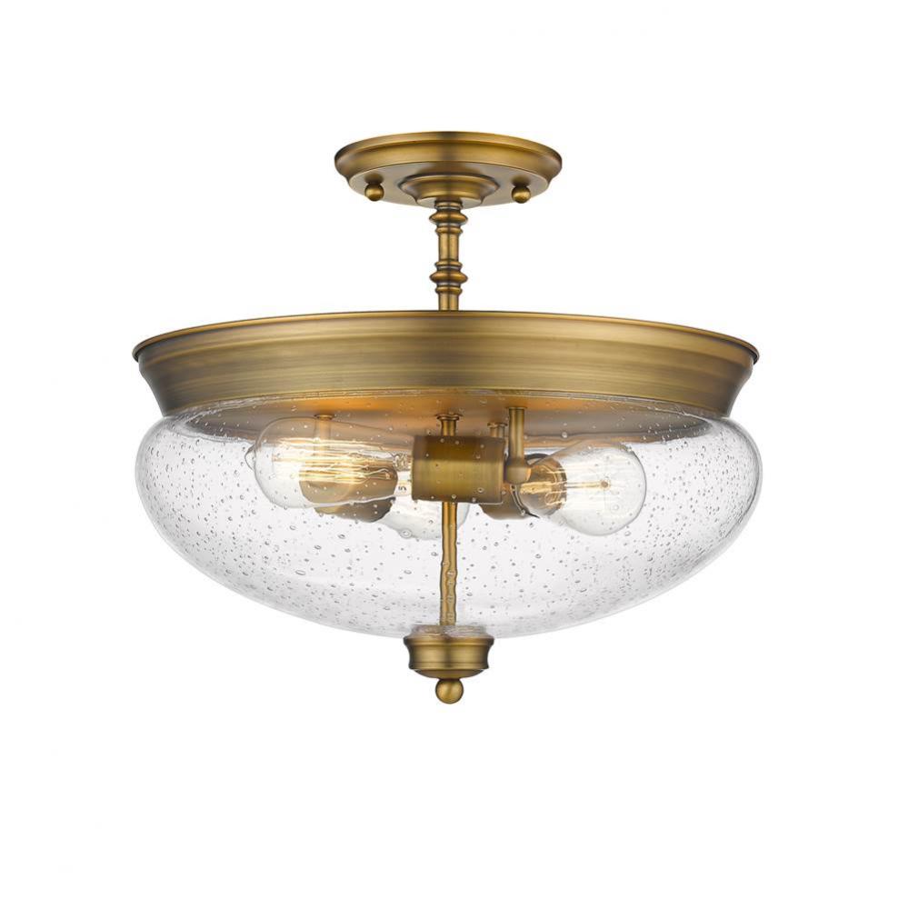 3 Light Semi Flush