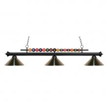 Z-Lite 170MB-MBN - 3 Light Billiard