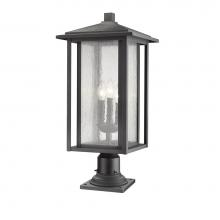 Z-Lite 554PHXLR-533PM-BK - 3 Light Outdoor Pier Mounted