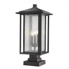 Z-Lite 554PHXLS-SQPM-BK - 3 Light Outdoor Pier Mounted