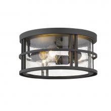 Z-Lite 570F-BK - 3 Light Outdoor Flush Ceiling Mount