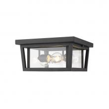 Z-Lite 571F-BK - 3 Light Outdoor Flush Ceiling Mount