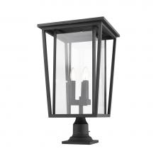 Z-Lite 571PHXLR-533PM-BK - 3 Light Outdoor Pier Mounted