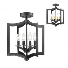 Z-Lite 6008SFC-BRZ - 4 Light Semi Flush