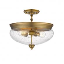 Z-Lite 722SF-HBR - 3 Light Semi Flush
