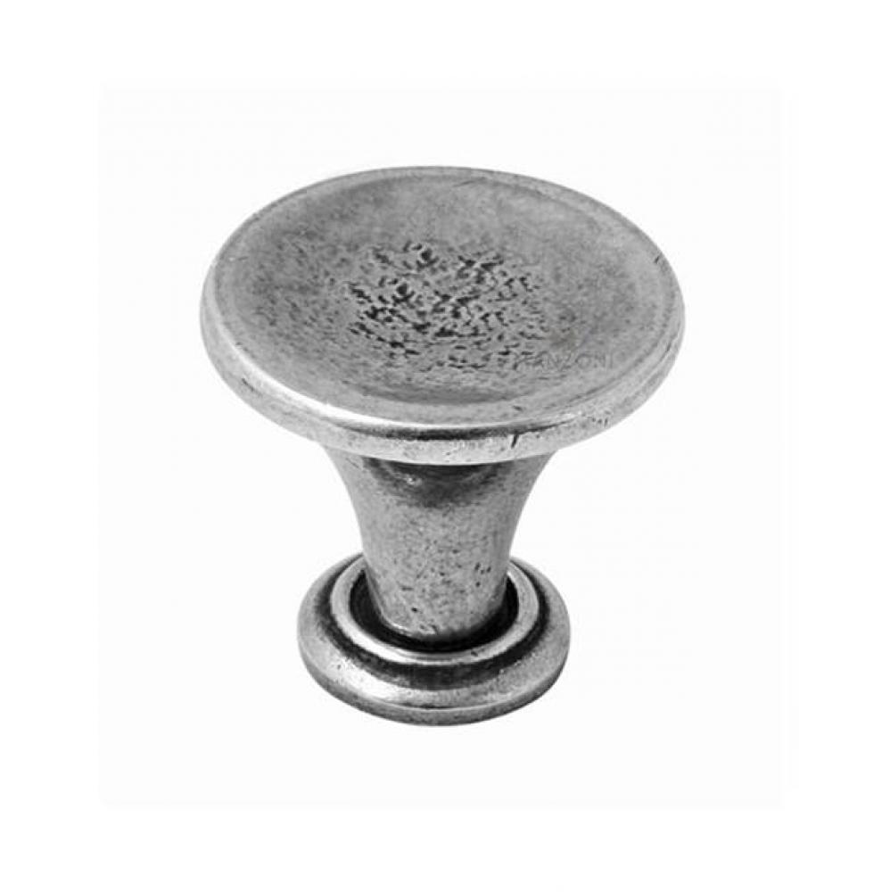 Round knob on rose, 1 3/8'' dia