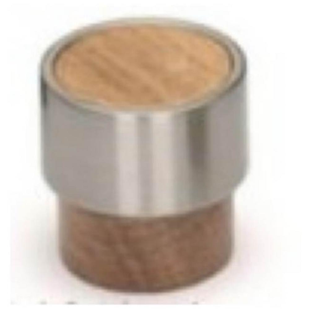 Round Knob with Satin Nickel