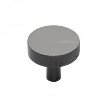 Manzoni MT3884-032-BLK - Knurled Disc Knob 1 1/4''