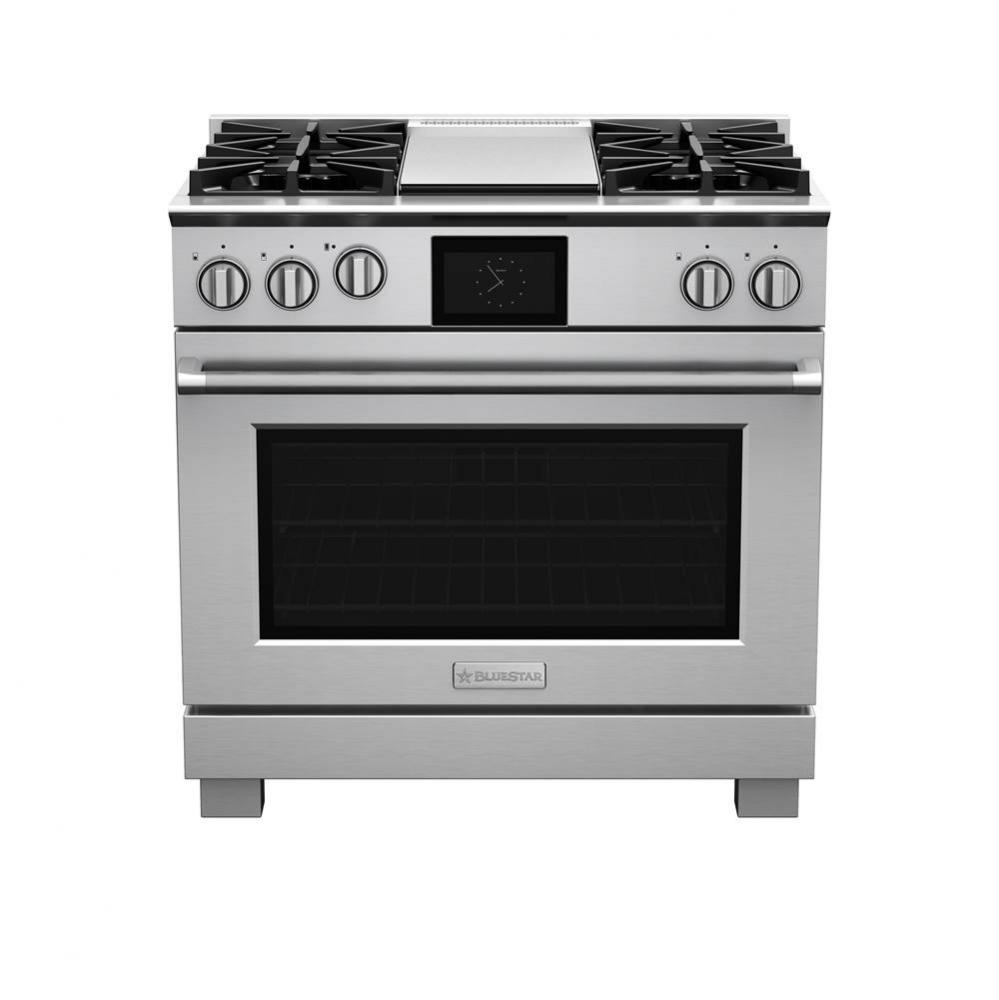 36'' Dual Fuel Range (4) Burners With 12'' Griddle