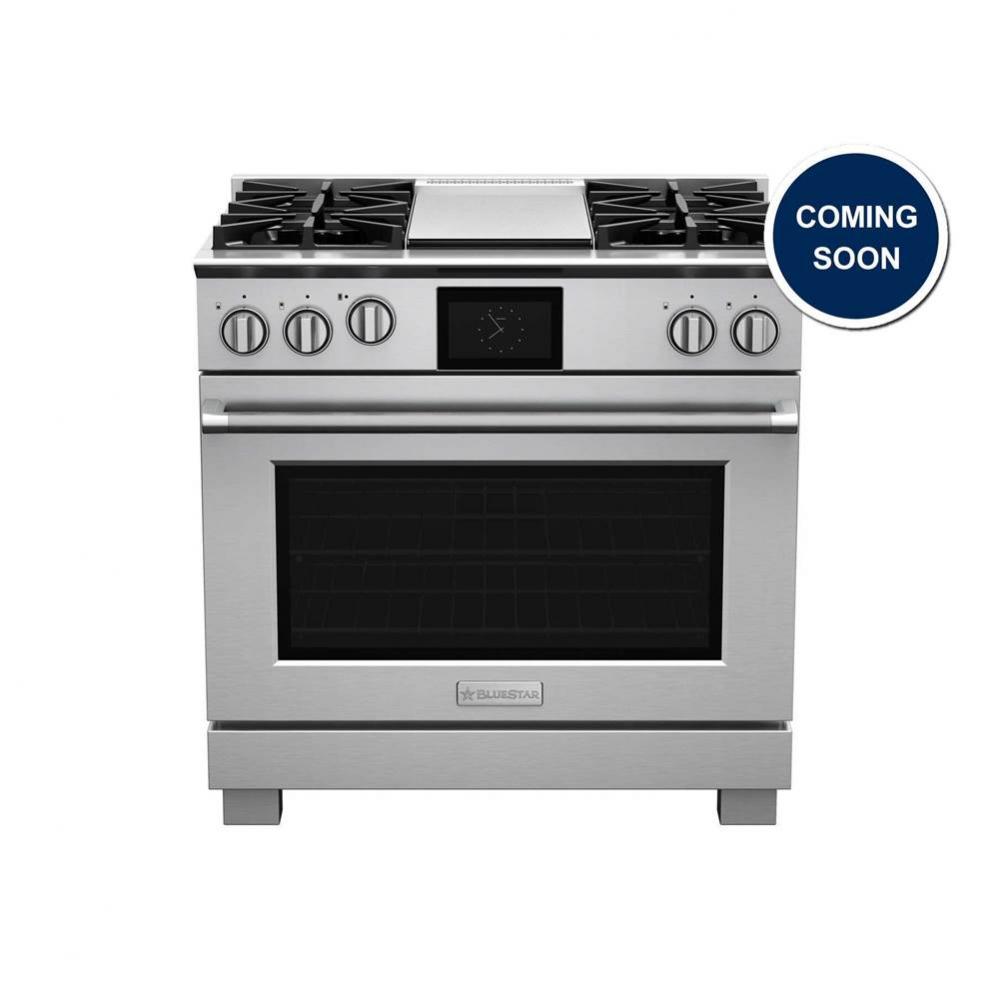 36'' Dual Fuel Range (4) Burners With 12'' Griddle