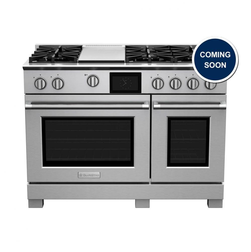 48'' Dual Fuel Range (6) Burners With 12'' Griddle