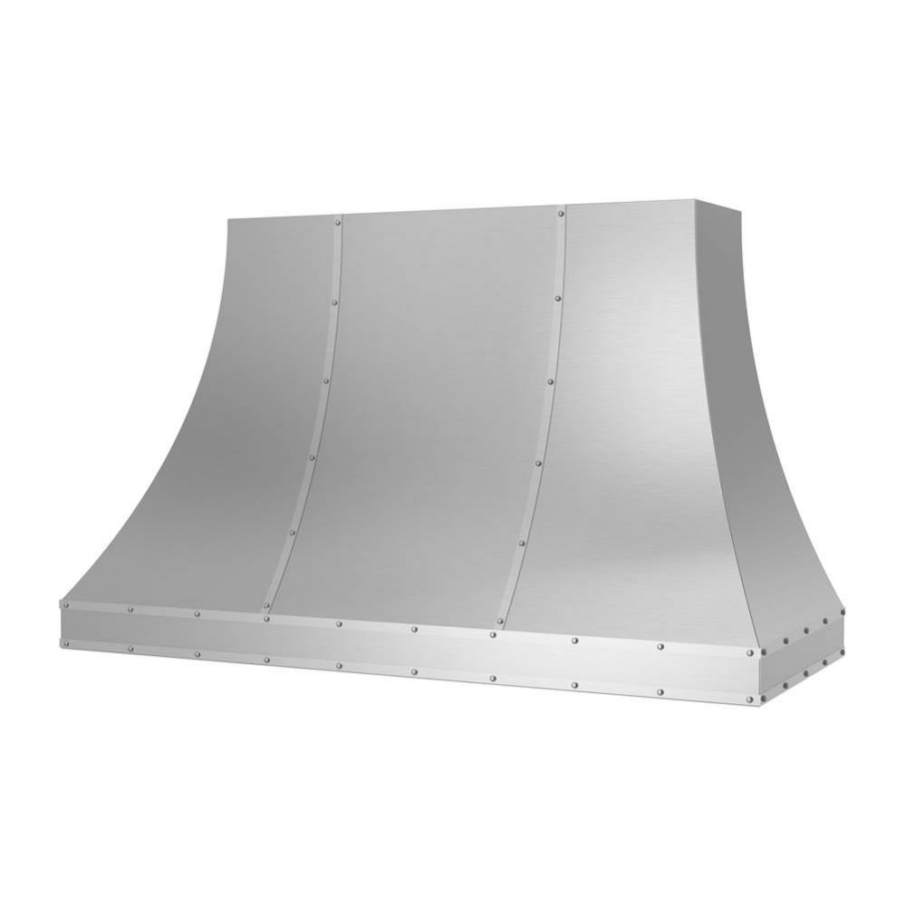 60'' Ridgeline Wall Hood With Brushed Stainless Strapping And Rivets