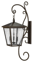 Hinkley 1439RB-LL - Double XL Wall Mount Lantern with Scroll