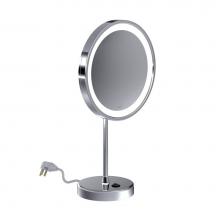 Baci Mirrors BSRX10-21-CHR - Baci Senior Round Modern Table Mirror - 10X