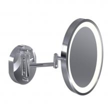 Baci Mirrors BJR-10-CHR - Baci Junior Oval Double Arm Wall Mirror 5X