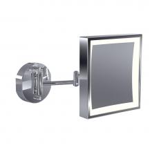Baci Mirrors BJR-20-CHR - Baci Junior Square Double Arm Wall Mirror 5X