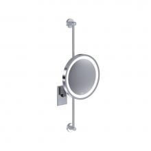 Baci Mirrors BSR-307-CHR - Baci Senior Round Wall Mirror With Slide Bar 5X
