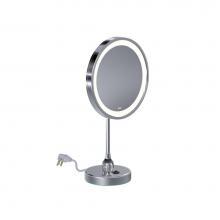 Baci Mirrors BSR-327-CHR - Baci Senior Round Deluxe Table Mirror 5X