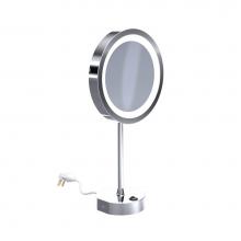 Baci Mirrors EH130-CHR - Baci Basic Round Table Mirror 5X