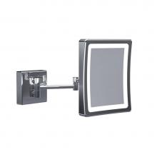 Baci Mirrors EH20-SN - Baci Basic Square Double Arm Wall Mirror 5X
