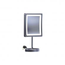 Baci Mirrors EH120-LED SN - Baci Basic Square Table Mirror - Halo - Led