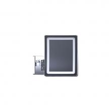 Baci Mirrors EH20-LED-HW SN - Baci Basic Square Double Arm Wall Mirror - Halo - Led