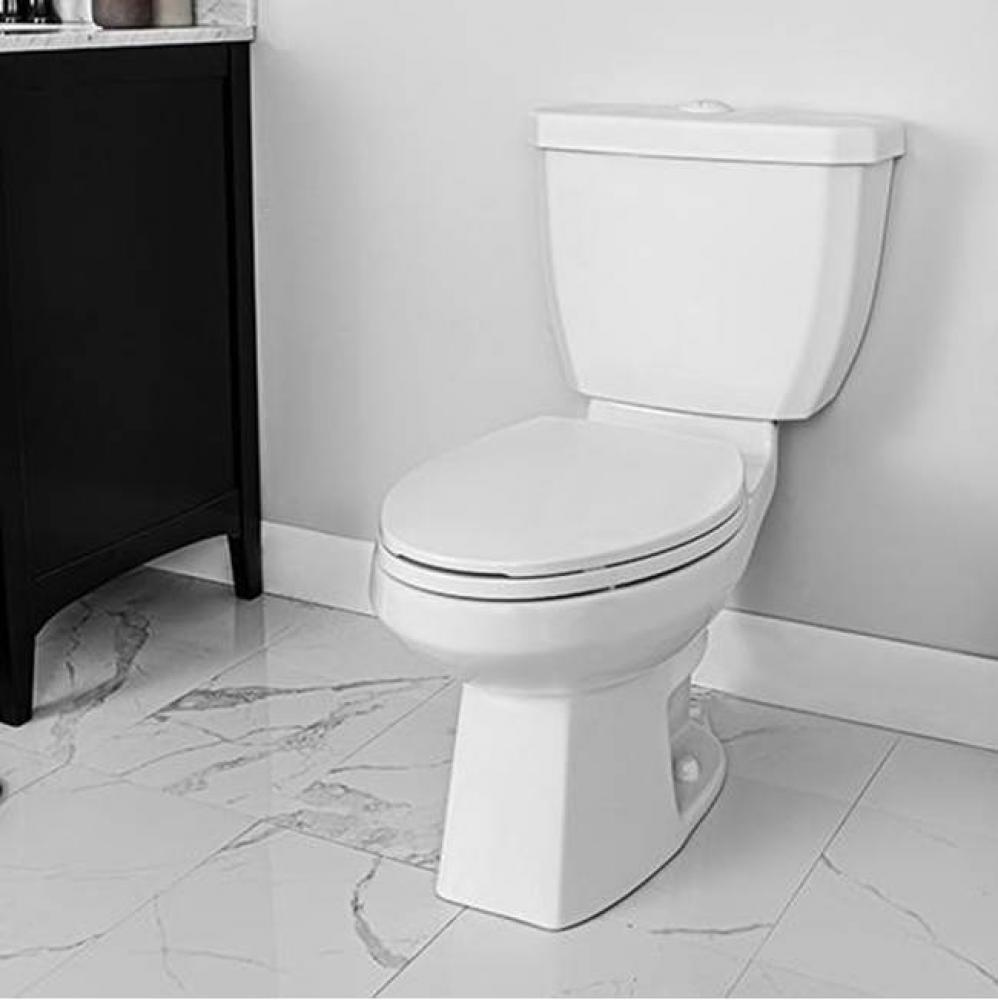4.8 / 3.0 L dual flush toilet, elongated bowl, 15.5''high, uninsulated tank (1