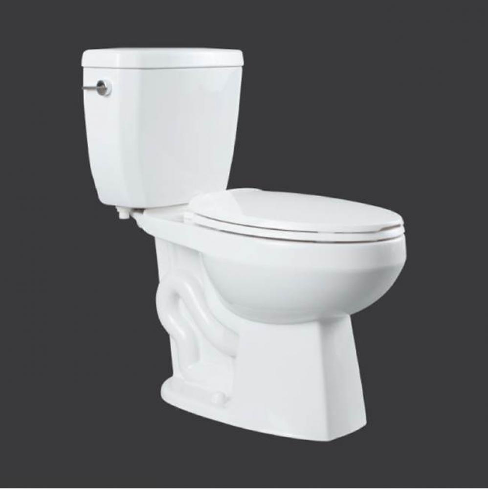 3.0 L high efficiency two-piece toilet, compact elongated, raised height, uninsulated tank(1 box)
