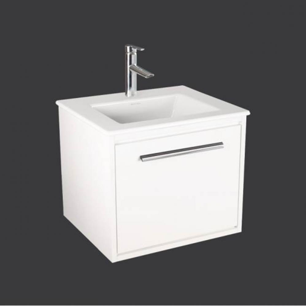 Wall-Mounted Vanity, Simply White, 21.125'' W x 17.875'' D x