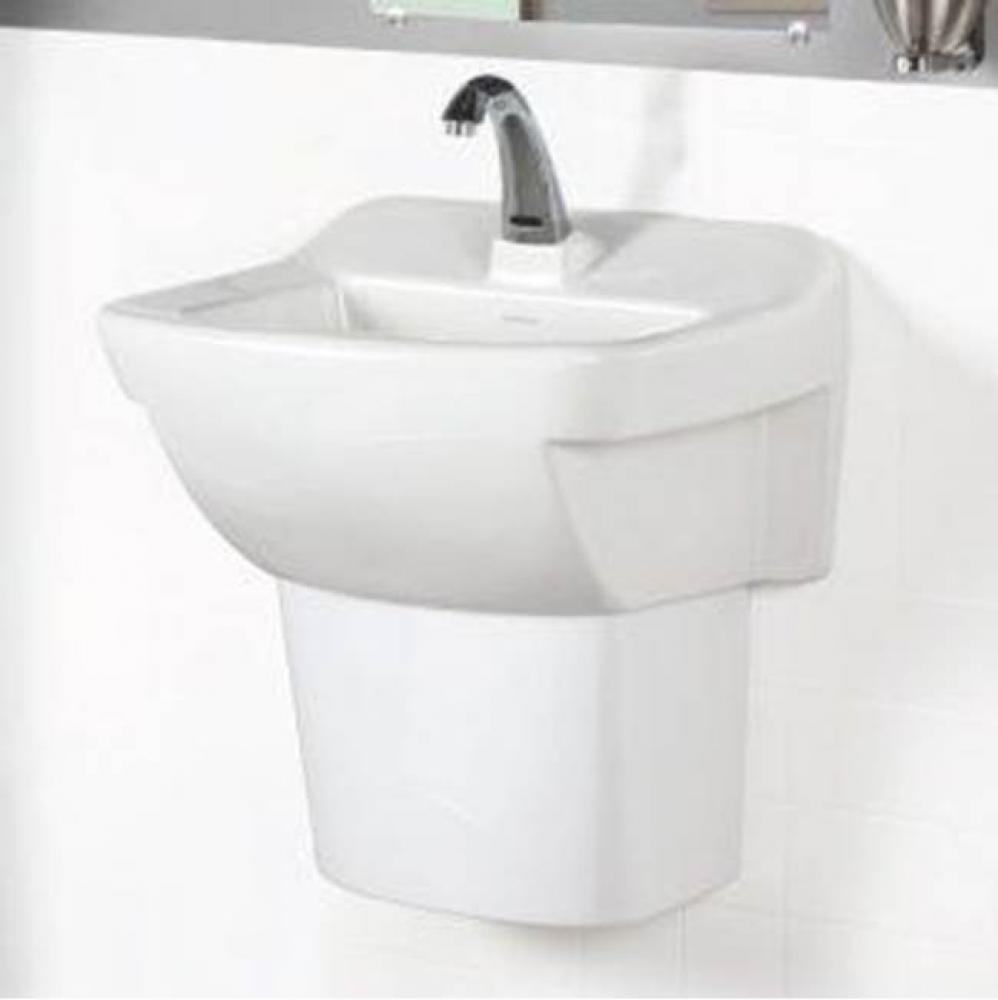 Hygienic washbasin for wall mounting, with
