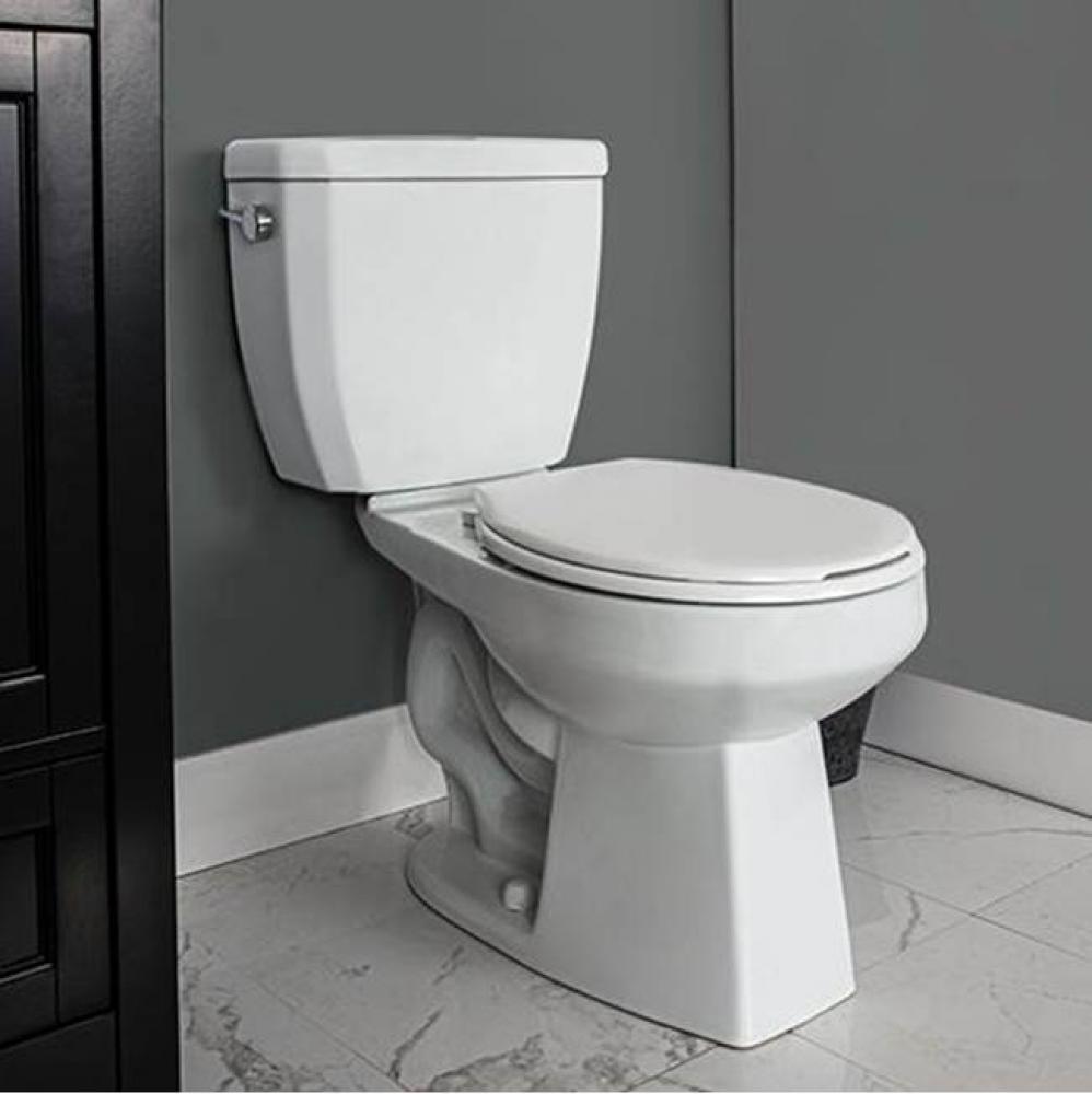 3.0 L two-piece high-efficiency toilet, rounded front, 15.5'' high, non-insulated