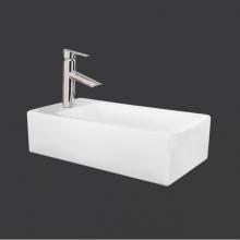 Contrac 13-0074-W - Foremost rectangular vessel sink, pre-drilled for single-hole