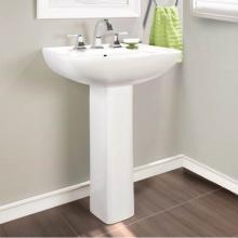 Contrac CAPRICE1B - Washbasin and column, pre-drilled for single-hole