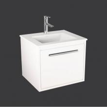 Contrac COWV2118 - Wall-Mounted Vanity, Simply White, 21.125'' W x 17.875'' D x