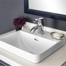 Contrac 6440LEX - Rectangular semi-inset basin, pre-drilled for faucet with 4''center