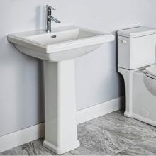 Contrac Viera1B - Washbasin and column, pre-drilled for single-hole
