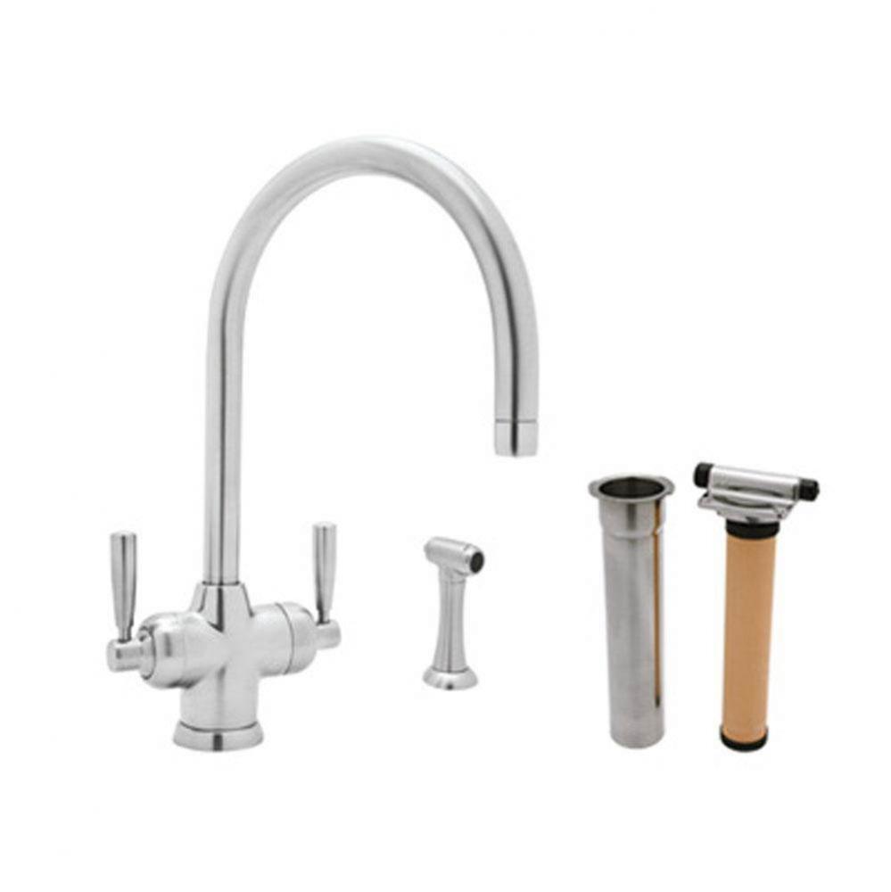 Holborn™ Filtration Kit 2-Lever Kitchen Faucet With Sidespray