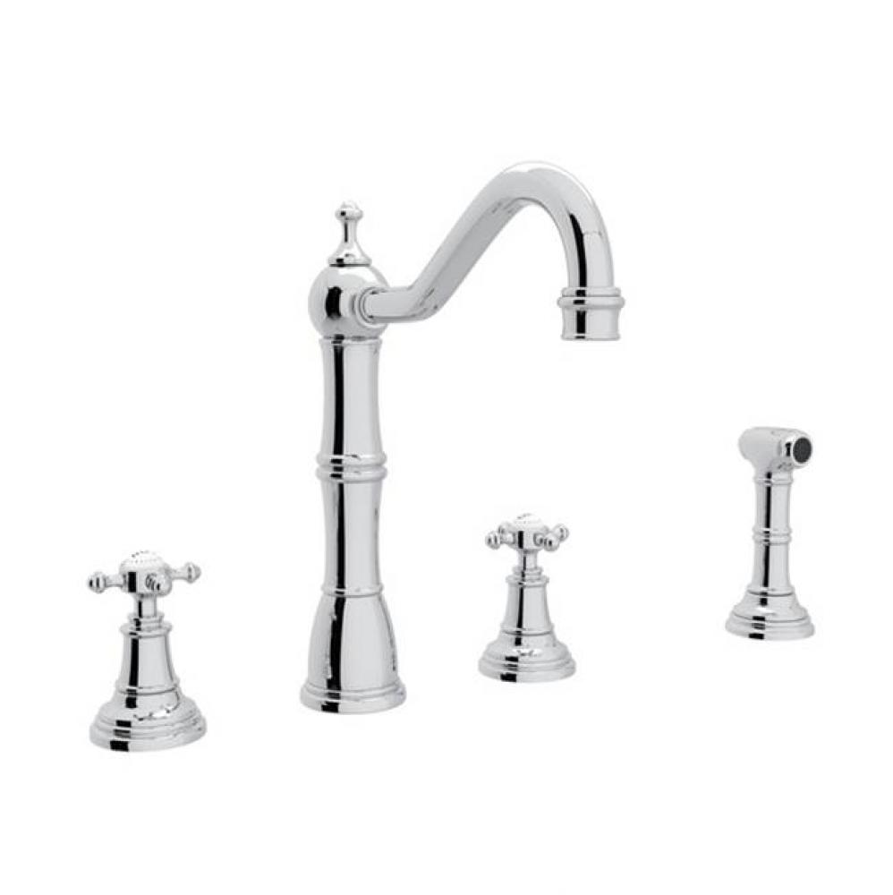 Edwardian™ Two Handle Kitchen Faucet With Side Spray