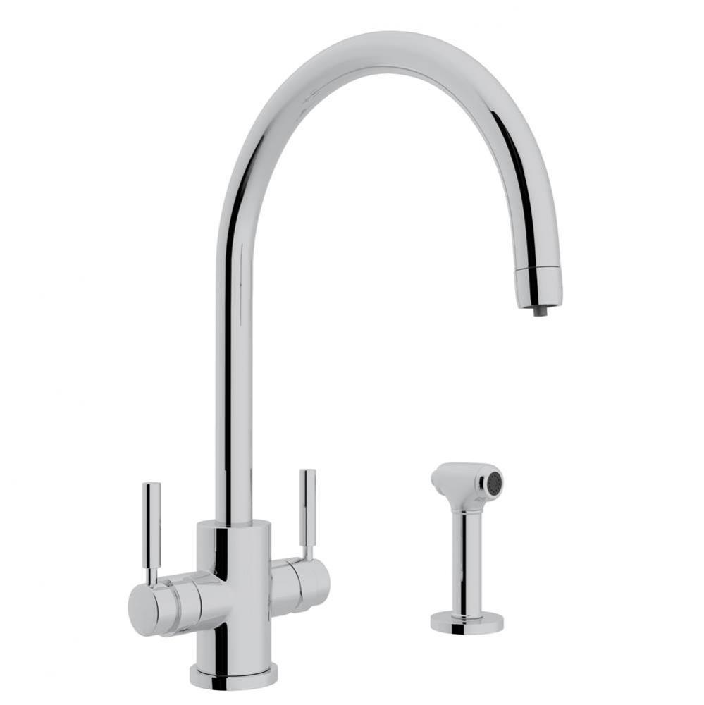 Holborn™ Two Handle Filter Kitchen Faucet with Side Spray