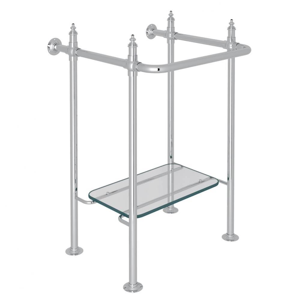 Wash Stand With Glass Shelf