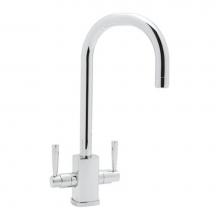 Perrin & Rowe U.4209LS-APC-2 - Holborn™ 2-Handle Bar/Food Prep Faucet With Square Body And “C” Spout