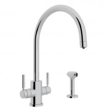 Perrin & Rowe U.12931LS-APC-2 - Holborn™ Two Handle Filter Kitchen Faucet with Side Spray