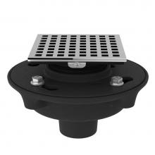 Perrin & Rowe SDCI2-3143APC - Cast Iron 2'' No Hub Drain Kit With 3143 Matrix Decorative Cover