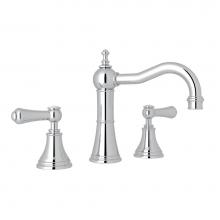 Perrin & Rowe U.3723LSP-APC-2 - Georgian Era™ Widespread Lavatory Faucet With Column Spout